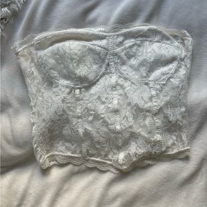 Lace strapless top
